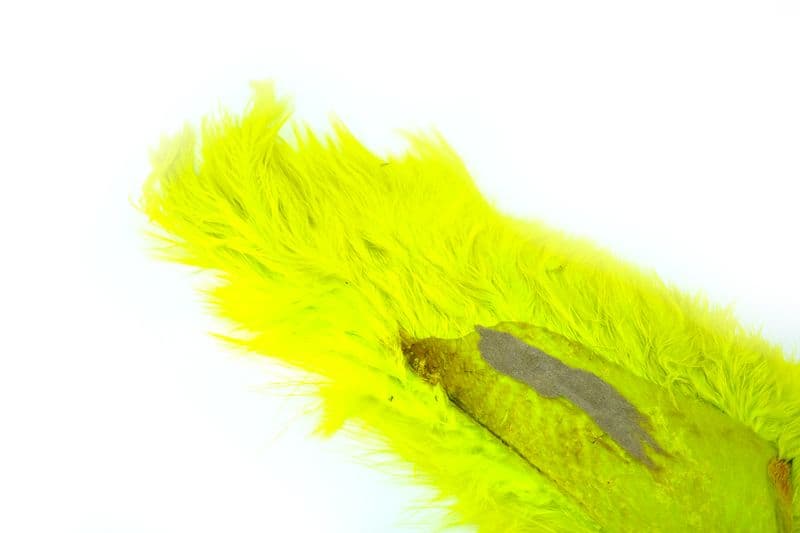 Bird Fur White dyed Fl. Yellow Chartreuse view 4