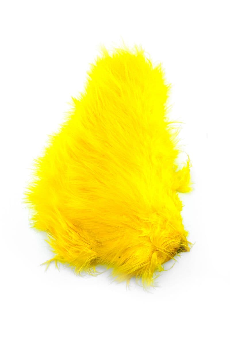 Mini Bird Fur White dyed Yellow view 2