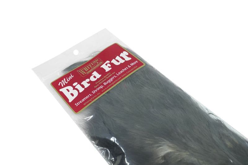 Mini Bird Fur White dyed Dark Dun view 1