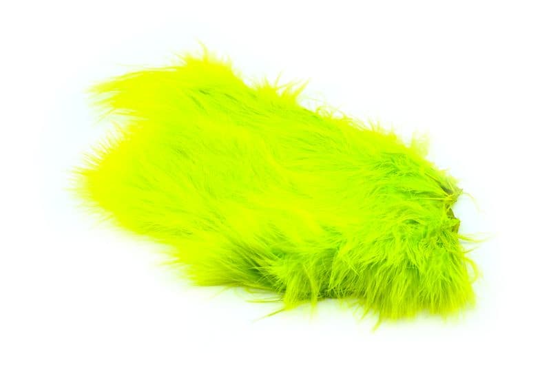 Mini Bird Fur White dyed Fl. Yellow Chartreuse view 2