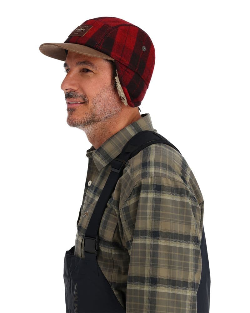 Coldweather Cap Red Buffalo Plaid view 5