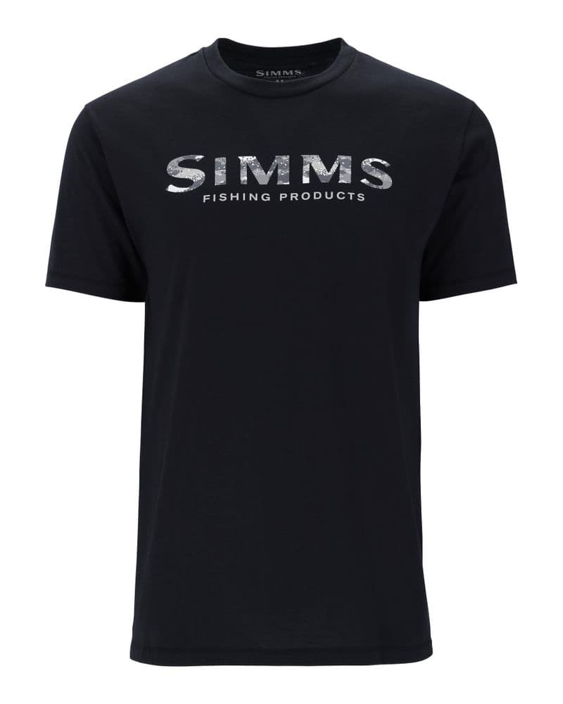 Simms Shroud Fill Logo T-Shirt Black view 1