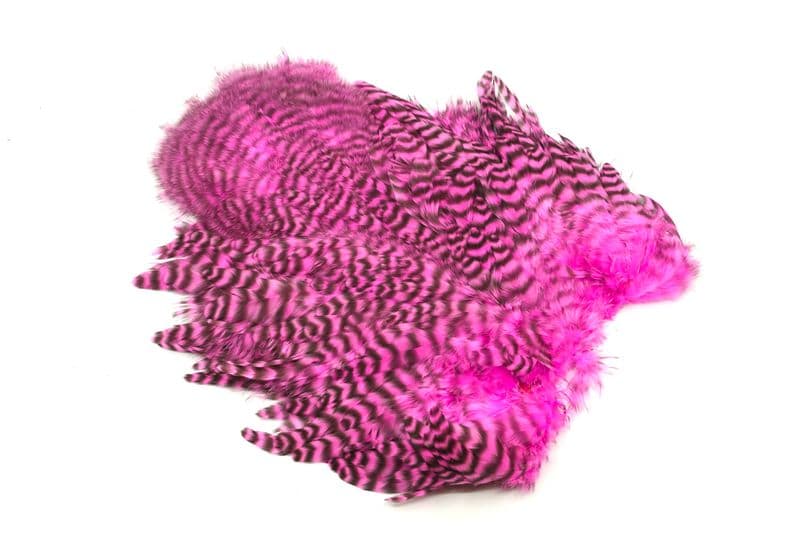 Whiting Rooster SH/C Grizzly dyed Pink view 1