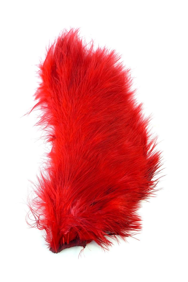 Mini Bird Fur White dyed Red view 3