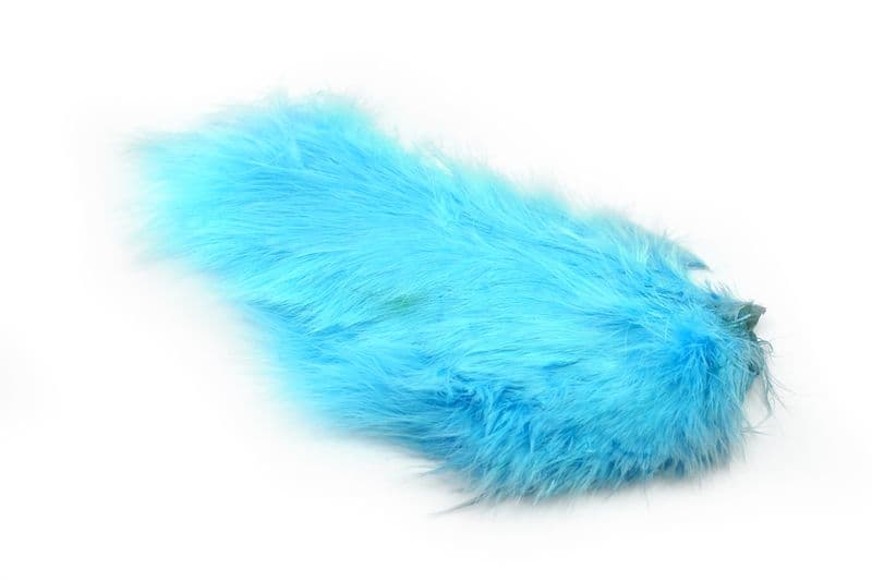 Mini Bird Fur White dyed Silver Dr. Blue view 1