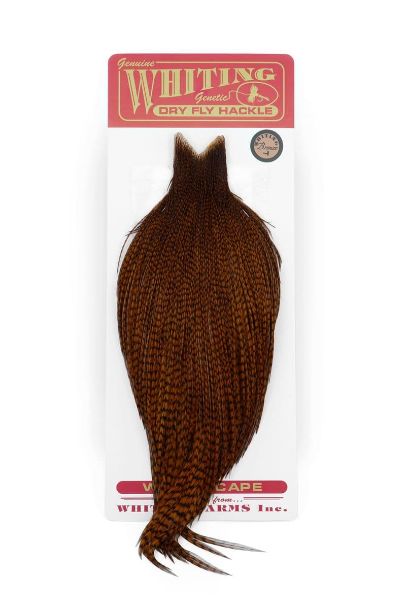 Whiting Bronze Cape Grizzly dyed Natural Brown view 3