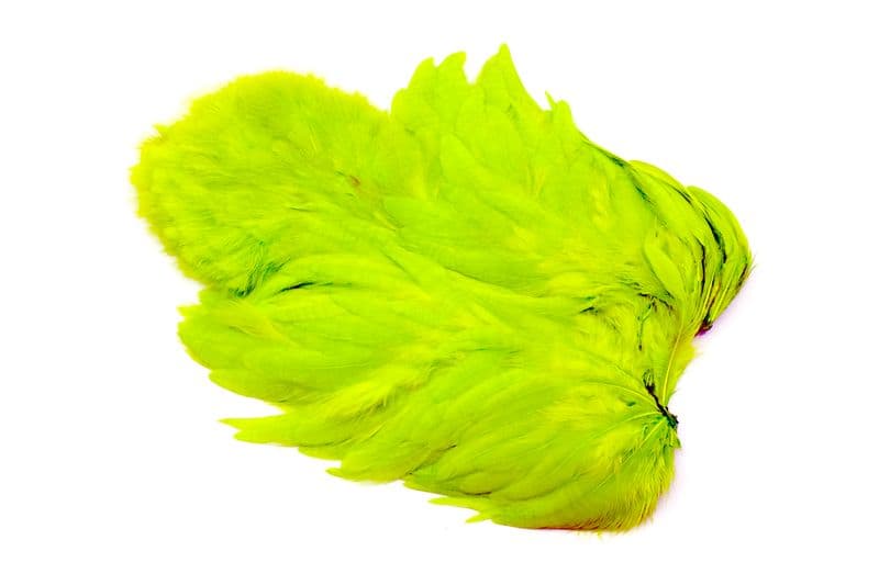 Whiting Rooster SH/C White dyed Fl. Green Chartreuse view 1