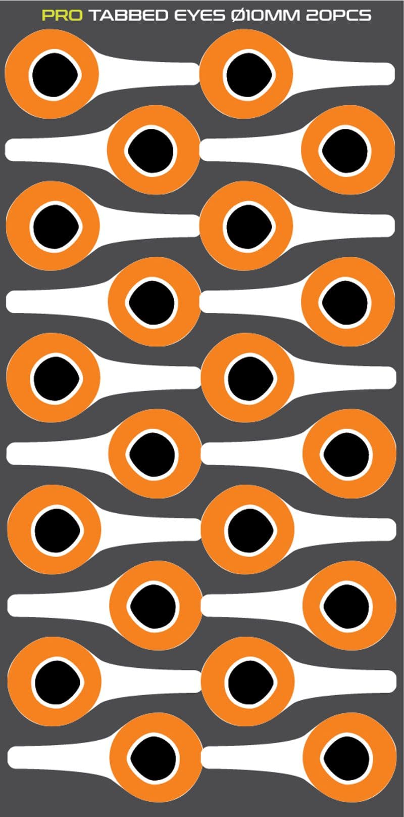 3D Tabbed Eyes Silver/Hot Orange view 1