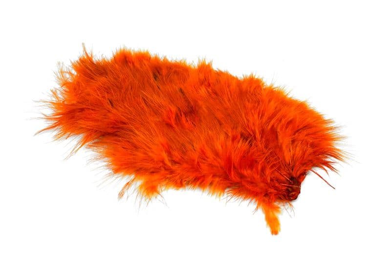 Mini Bird Fur White dyed Burnt Orange view 2