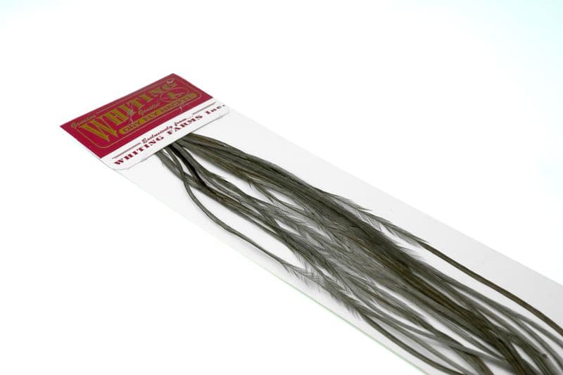 Whiting 100 Pk Size 10 White dyed Dark Dun view 3
