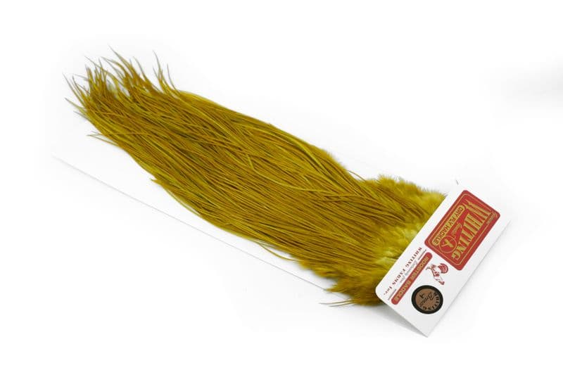 Whiting Bronze Midge Saddle White dyed Golden Olive view 2