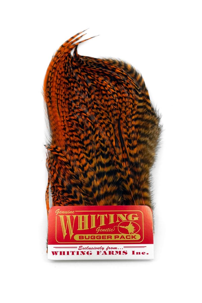 Whiting Bugger Pack Grizzly dyed Burnt Orange view 3