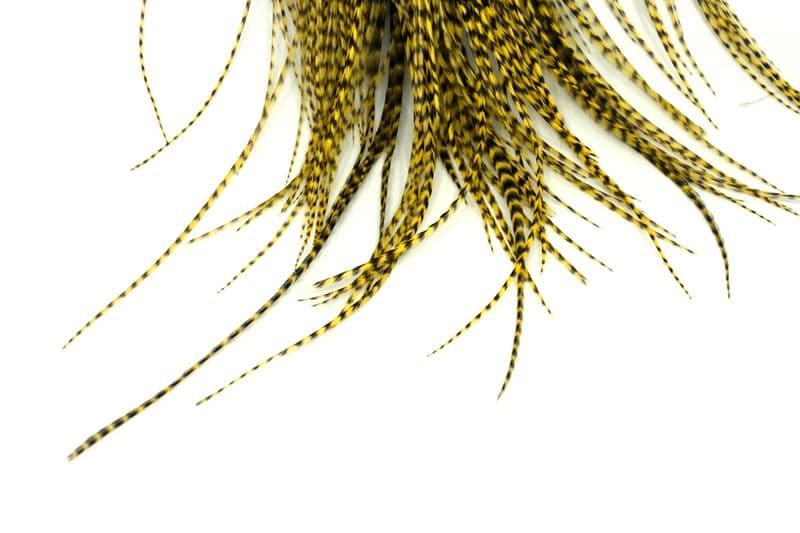 Whiting Silver Saddle Grizzly dyed Pale Yellow view 5