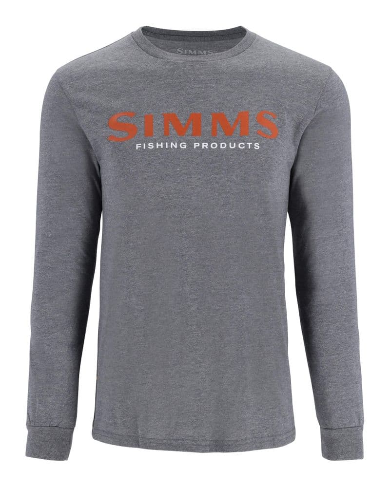 Simms Logo Shirt LS Athletic Heather view 1