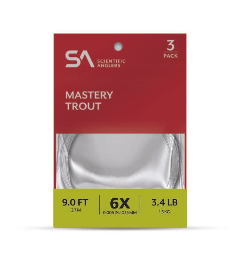 Mastery Trout Leader 9' 2X (0.23 mm) 3-pk view 2