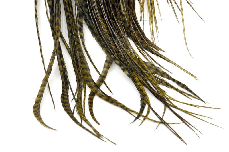 Whiting Bronze 1/2 Saddle Grizzly dyed Dark Olive view 1