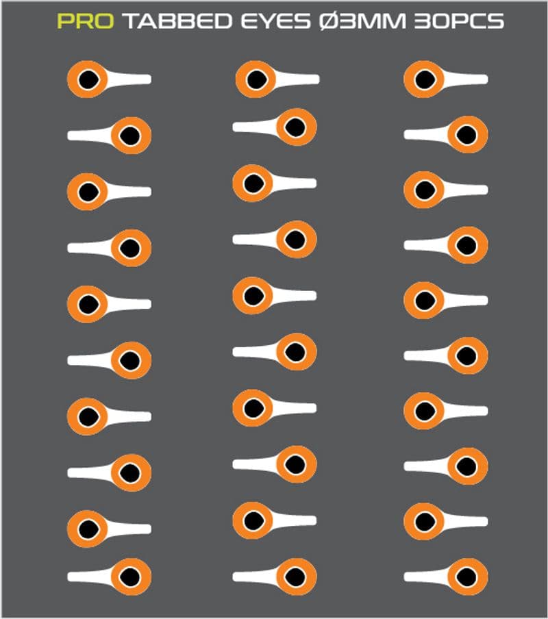 3D Tabbed Eyes Silver/Hot Orange view 2