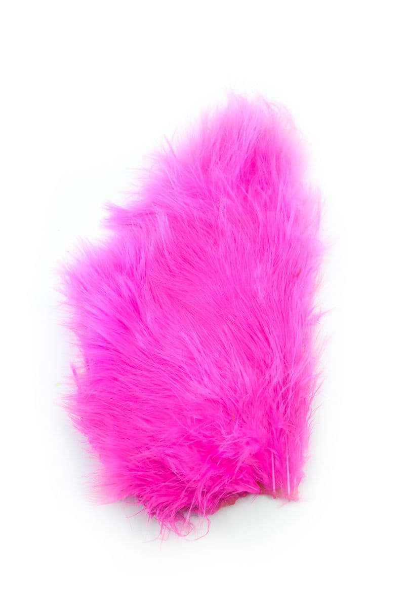 Mini Bird Fur White dyed Pink view 2