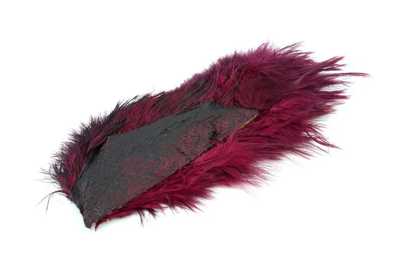 Mini Bird Fur White dyed Claret view 4