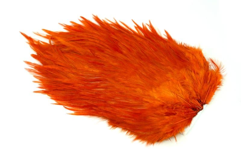 4 B's Rooster Saddle White dyed Burnt Orange view 1