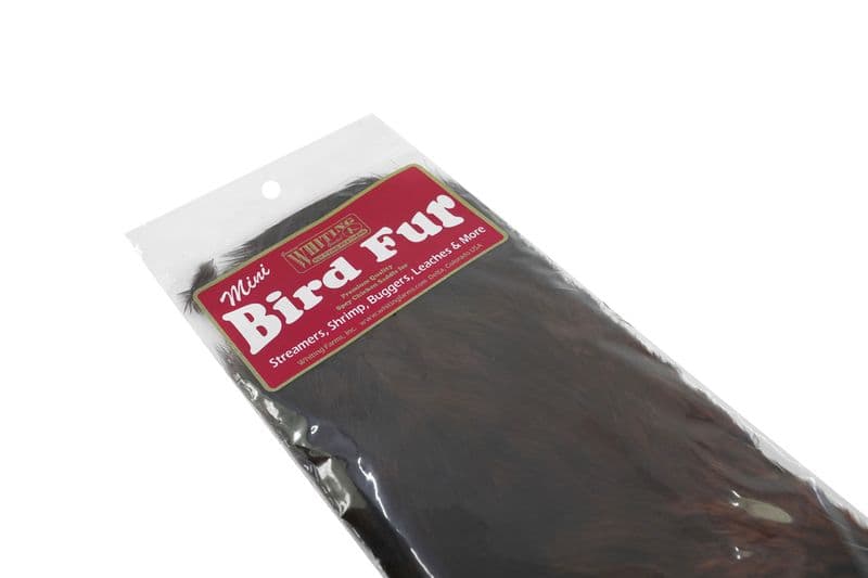 Mini Bird Fur White dyed Coachman Brown view 1