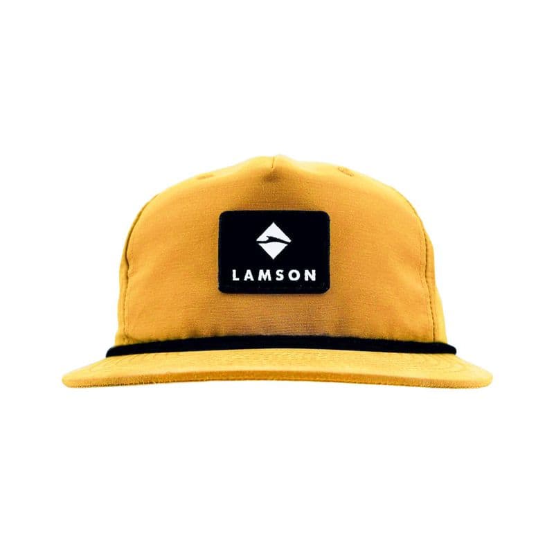 Flat Bill Rope Cap - Tan With Black Rope view 2