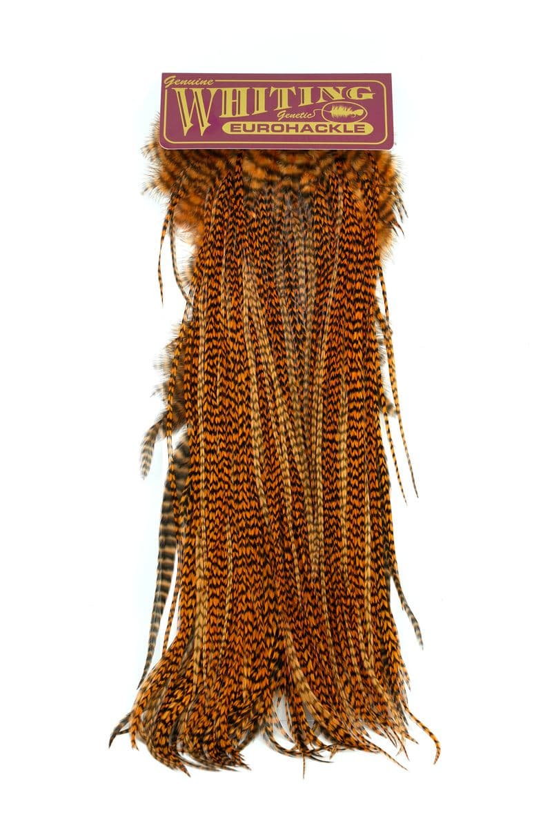 Eurohackle Saddle Grizzly dyed Golden Brown view 3
