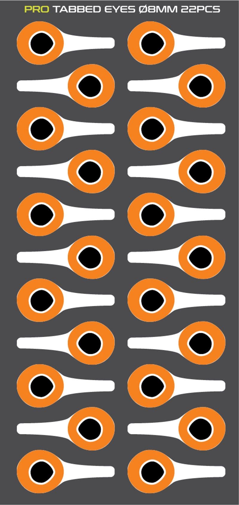 3D Tabbed Eyes Silver/Hot Orange view 6