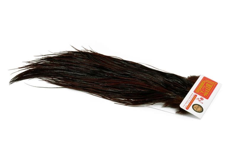 Whiting Bronze Midge Saddle Grizzly dyed Coachman Brown view 2