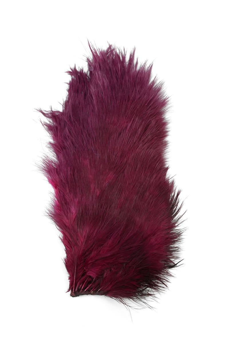 Mini Bird Fur White dyed Claret view 3