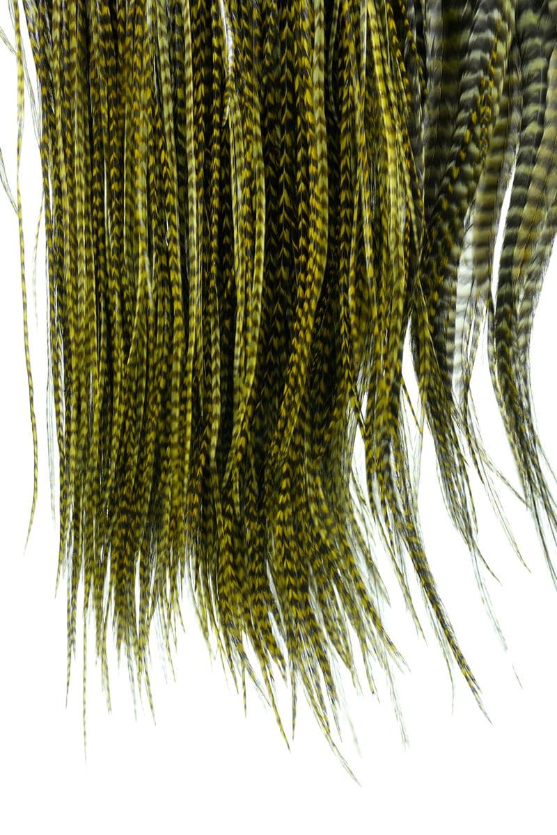 Eurohackle Saddle Grizzly dyed Dark Olive view 4