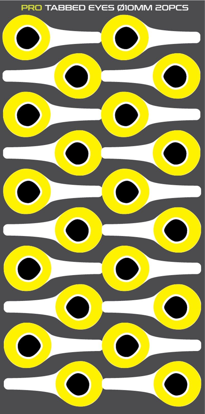 3D Tabbed Eyes Silver/Hot Yellow view 6