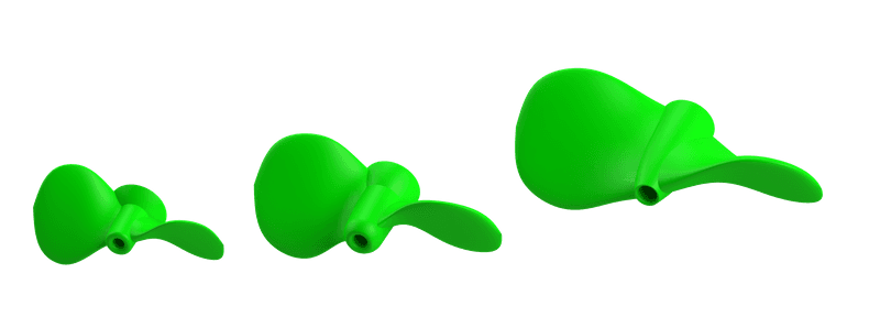 Propellers M (13mm) Green view 2