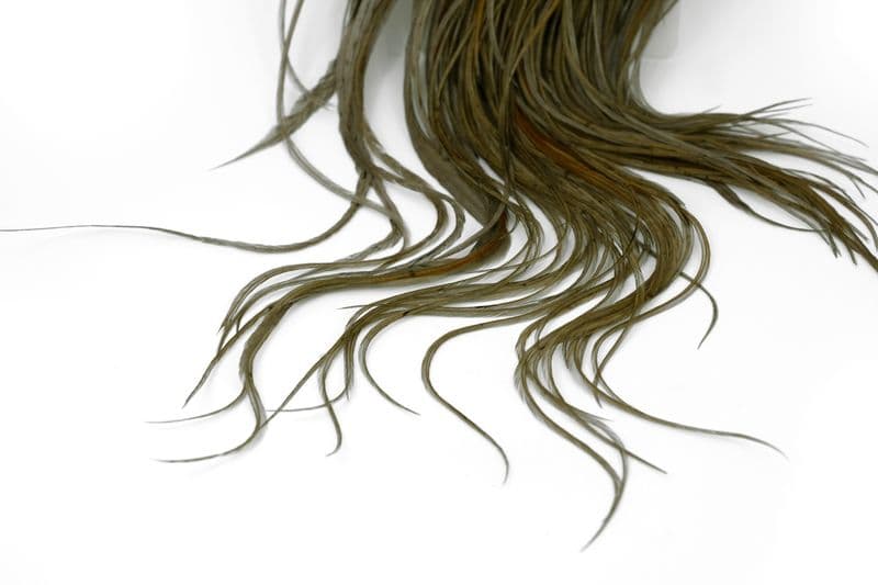 Whiting Bronze Midge 1/2 Saddle White dyed Dark Dun view 4