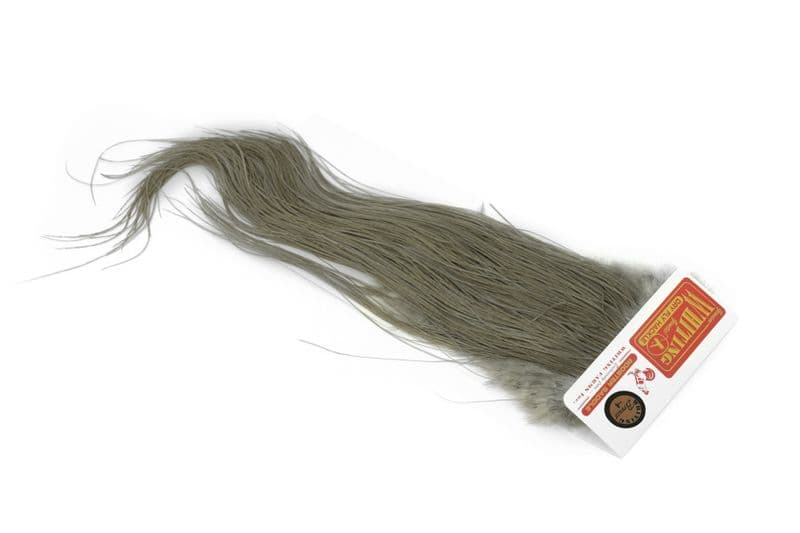Whiting Bronze Midge Saddle White dyed Medium Dun view 2