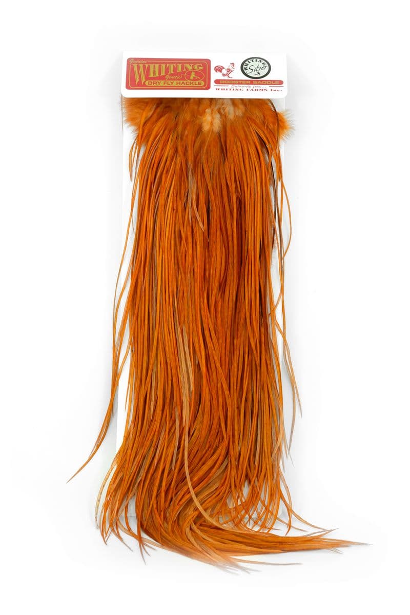 Whiting Silver Saddle White dyed Golden Brown view 3