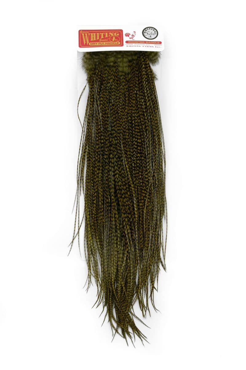 Whiting Silver Saddle Grizzly dyed Dark Olive view 4