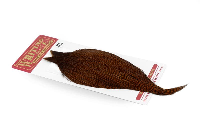 Whiting Silver Cape Grizzly dyed Brown view 2