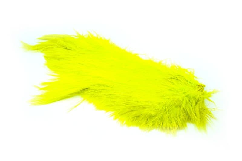 Bird Fur White dyed Fl. Yellow Chartreuse view 2