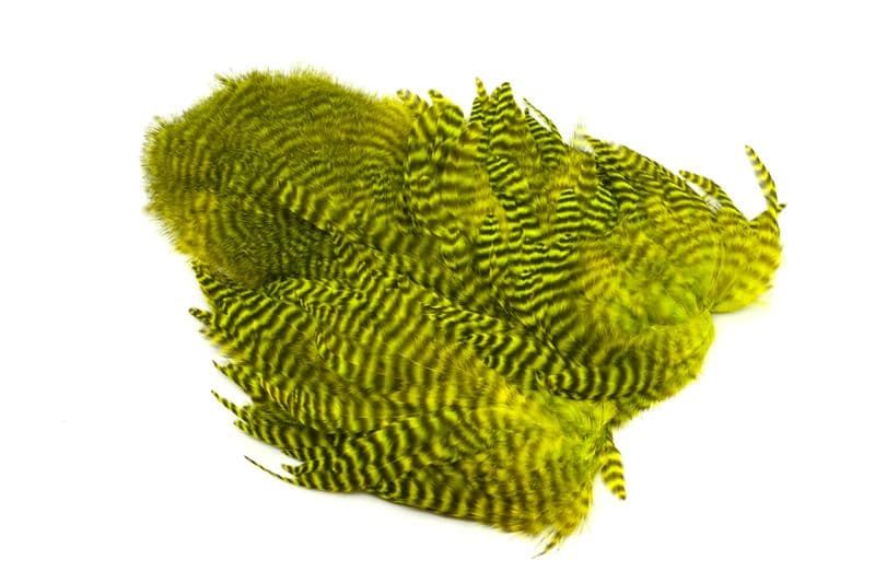 Whiting Rooster SH/C Grizzly dyed Fl. Yellow Chartreuse view 1