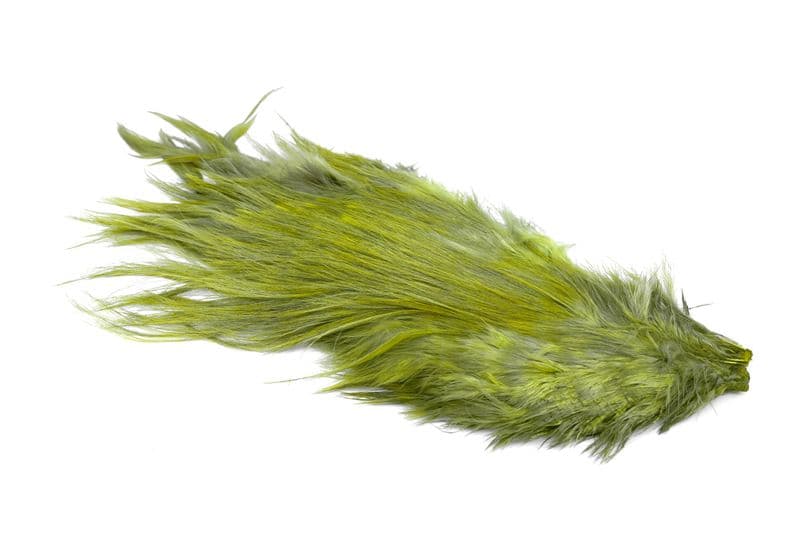 Bird Fur White dyed Dark Olive view 2