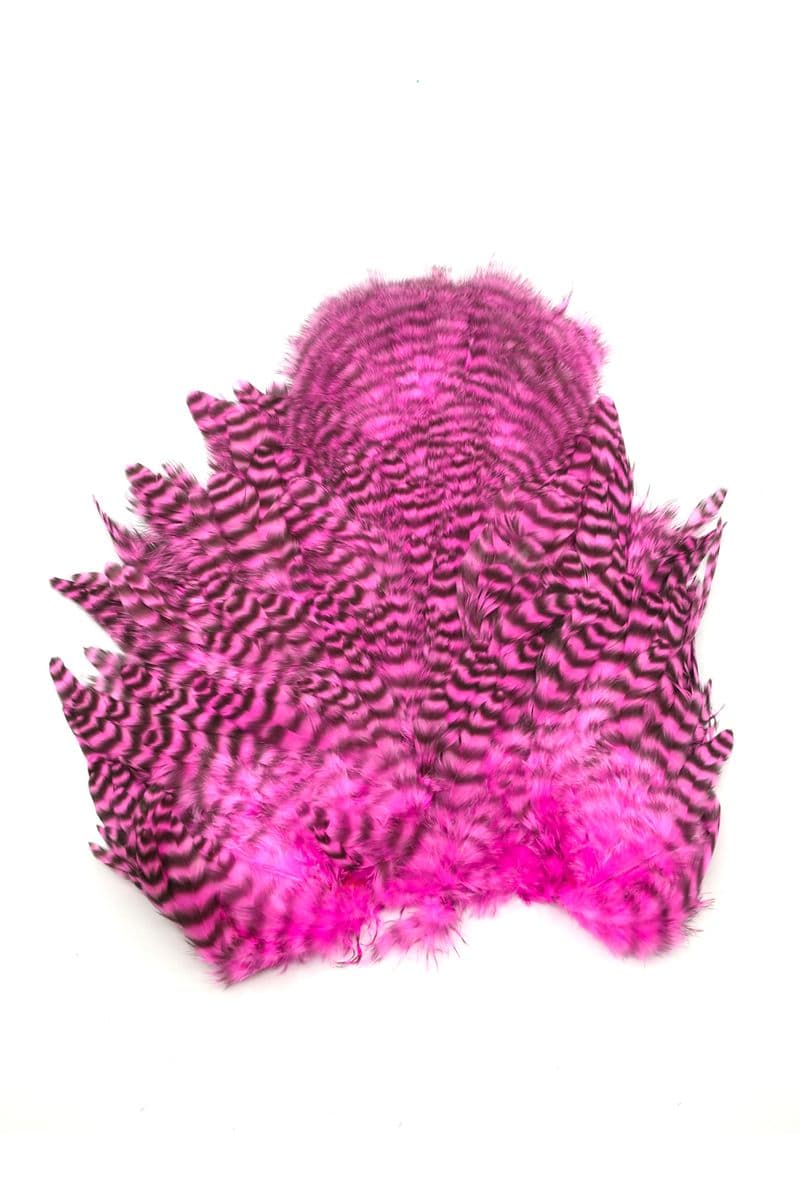 Whiting Rooster SH/C Grizzly dyed Pink view 2