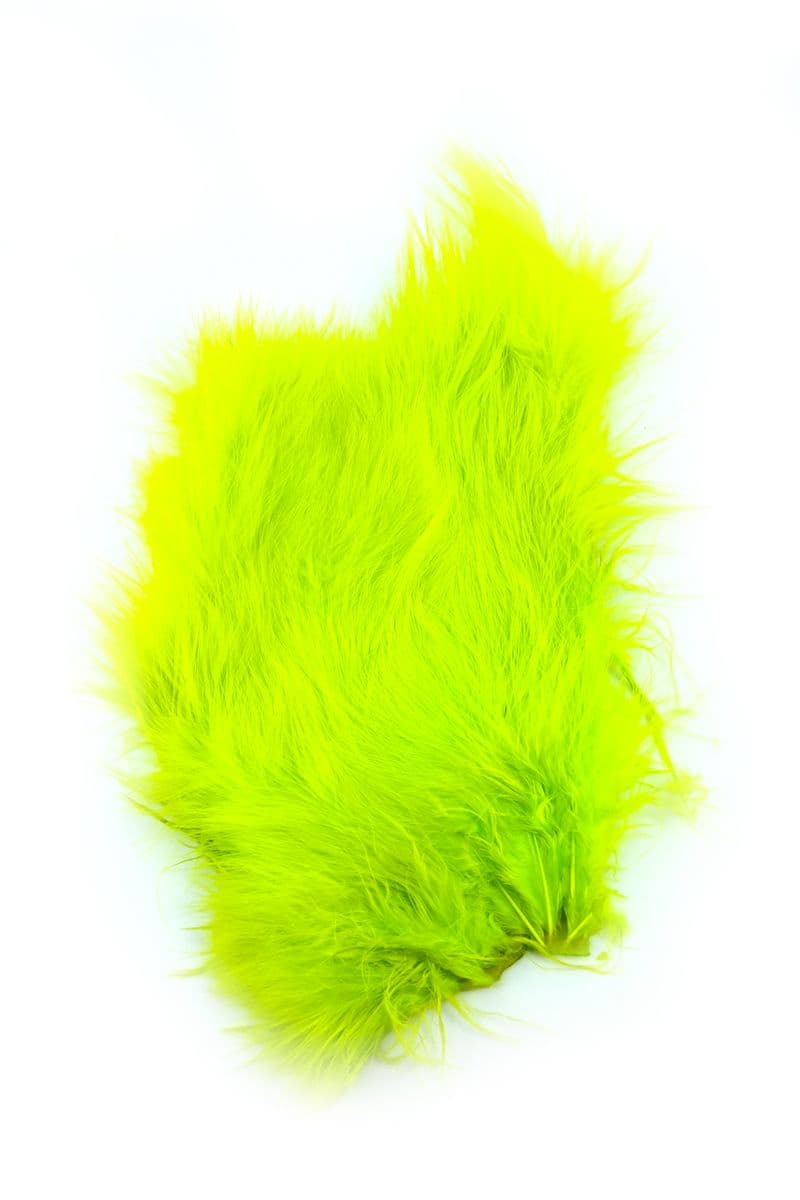 Mini Bird Fur White dyed Fl. Yellow Chartreuse view 3