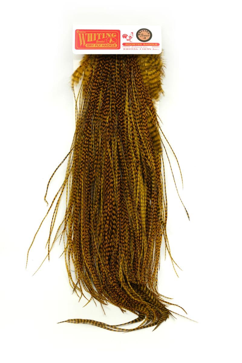 Whiting Bronze Saddle Grizzly dyed Golden Olive view 3