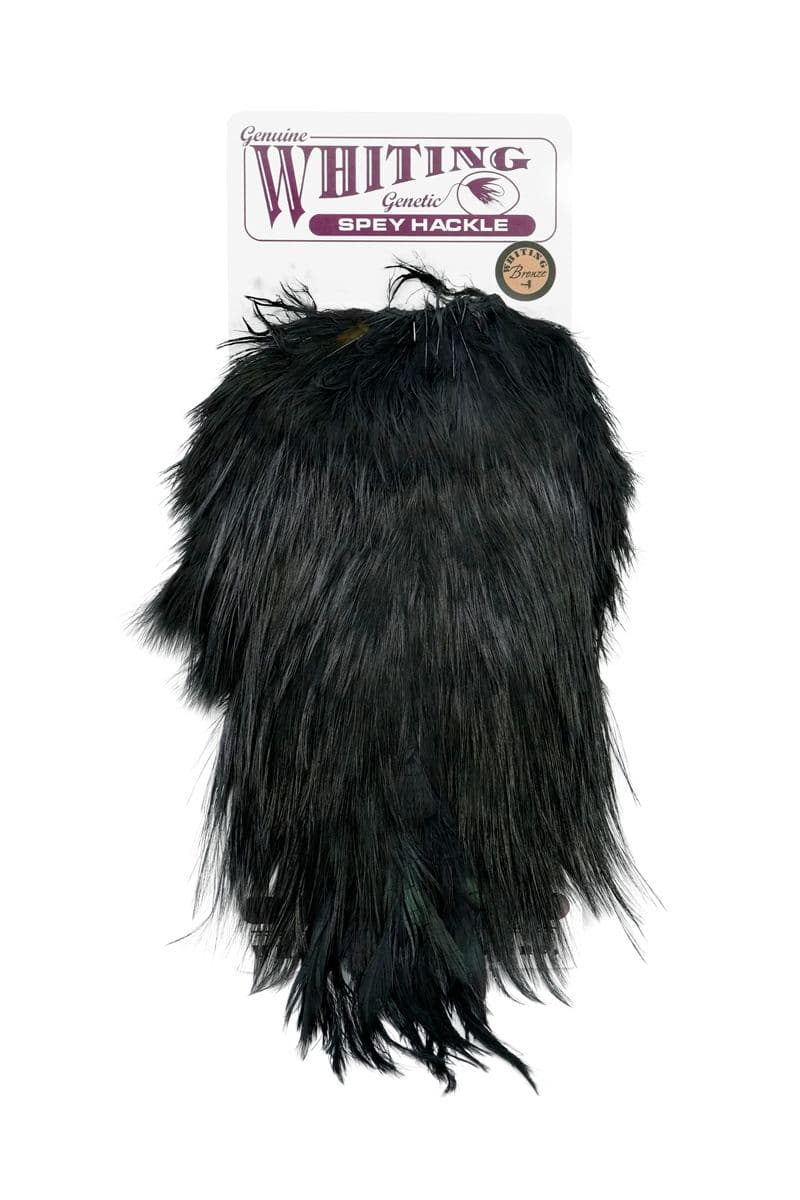 Spey Hackle Rooster Saddle Bronze Black view 3