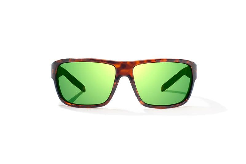 Rigolets Brown Tort Gloss Green Mirror Glass