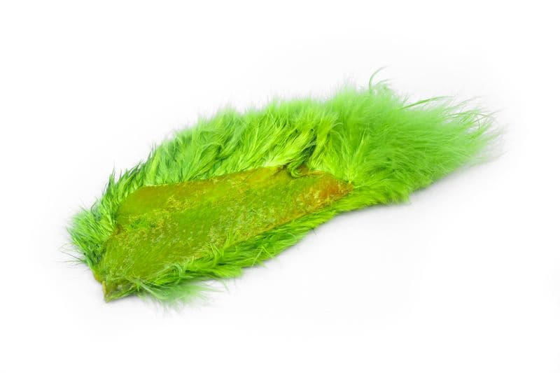Mini Bird Fur White dyed Insect Green view 3