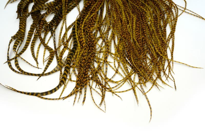 Whiting Silver Saddle Grizzly dyed Golden Olive view 4