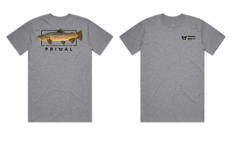 Primal Artist Tee Brown Trout Grey Marle