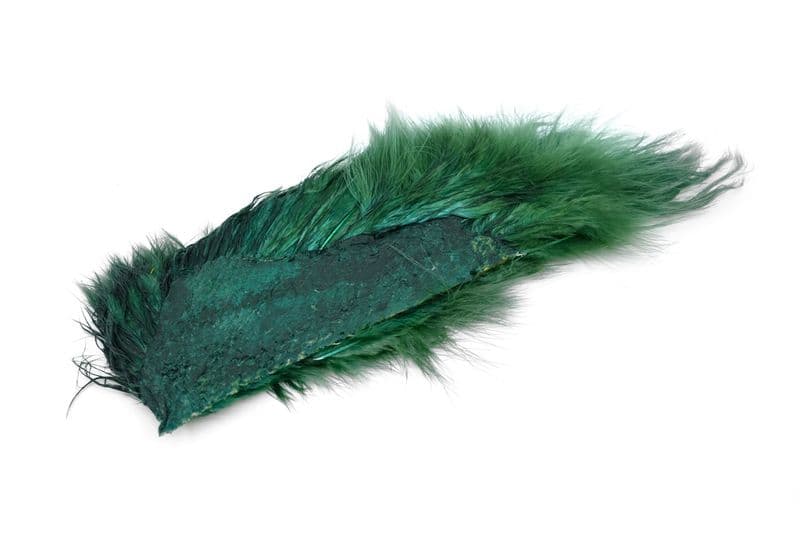 Mini Bird Fur White dyed Peacock Herl view 4